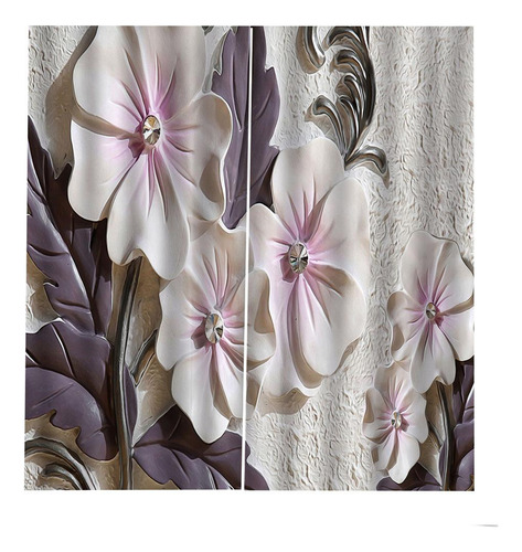 Ventana Cortinas 3d Floral Impreso Bloqueo Cortina Cortina