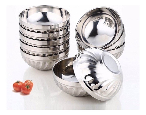 Bowl De Cocina Acero Inoxidable Pack X4 Unid L - Sheshu