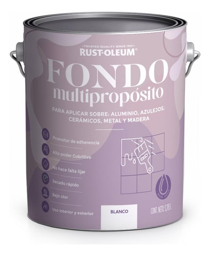 Fondo Base Agua Multipropósito Rust-oleum Brochable 3.785 L