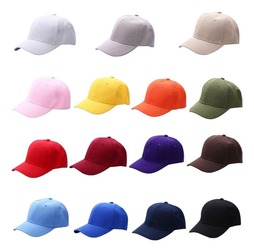 Lote 5 Gorras Trailero Beisbolero Snapback Plana Unitalla Curva Unitalla Adulto