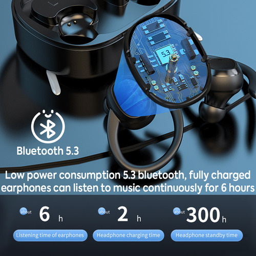 Para Audífonos Bluetooth Con Pantalla Digital Deportiva 5.3