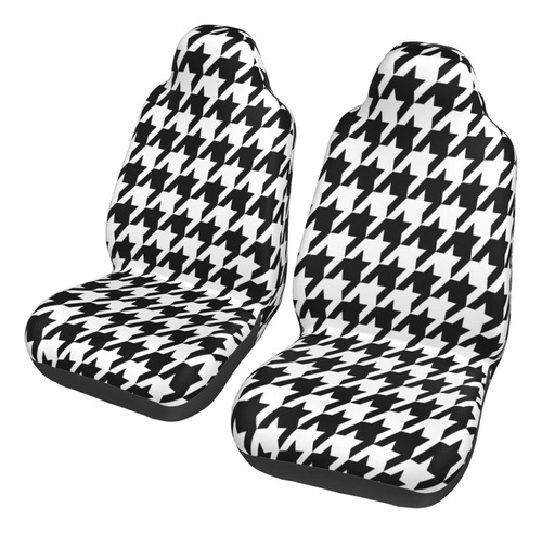 Funda Asiento Auto Pata Gallo Tartan Negro-blanco Protector