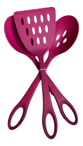 Juego De Utensilios De Cocina De 3 Piezas Fucsia