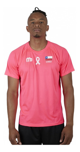 Polera Entrenamiento Hombre Voleibol Chile Rosa