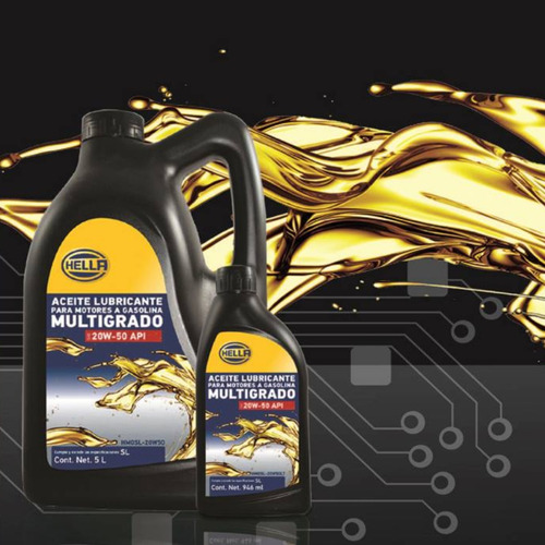 Garrafa 5 Litros Aceite Motor Hella Multigrado 20w-50 Api Sl