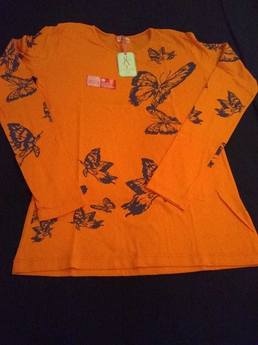 Remera Manga Larga De Jersey Estampada Mariasinlimite