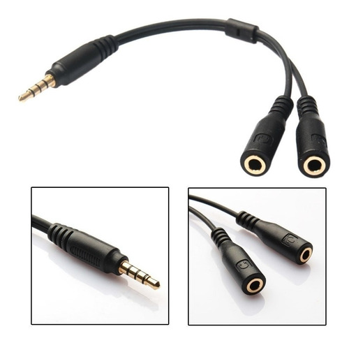 Adaptador Audio 3,5mm Pc Celular Ps4 A Micrófono Y Auricular