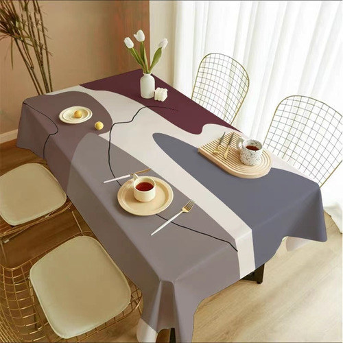 Mantel Rectangular Nórdico Simple Para Mesa De Comedor