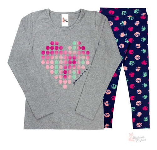 Imagem 3 de 8 de Kit 4 Conjuntos Infantil Feminino Blusa Princesinha Cotton