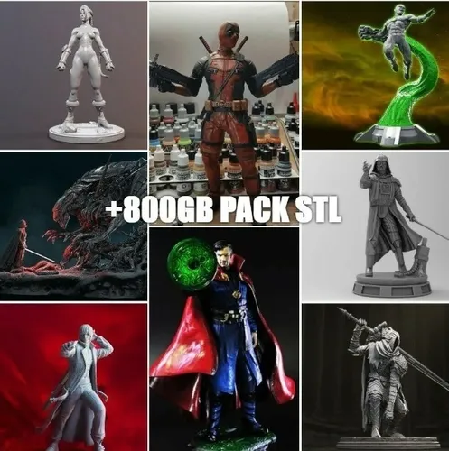 Nuevo Pack STL 2000 GB de archivos gambody Sanix cgtrader-G unidad de enlace de descarga