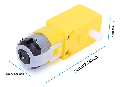 Motor 3v - 12v Caja Reductora 48:1 Doble Eje Motorreductor