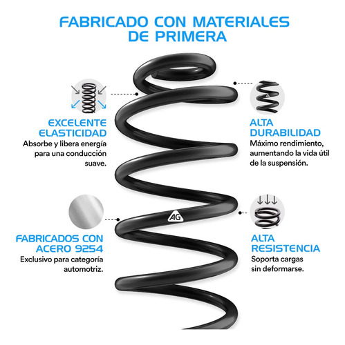 Resortes Delanteros Ford Ranger 4x2 6cil 1998-2012 Ag