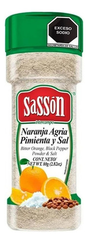 7 Pzas Naranja Agría Sassón Pimienta Y Sal 80 G
