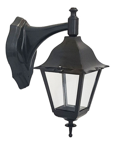 Farol Cuadrado Exterior Plástico 4 Caras De Vidrio- Mecaluz*