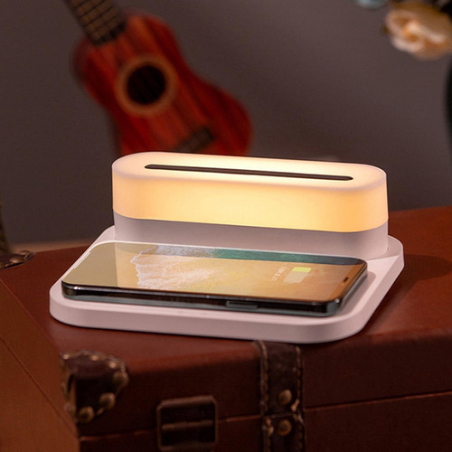// Lámpara De Mesa Led Magnética 15w Cargador Inalámbrico