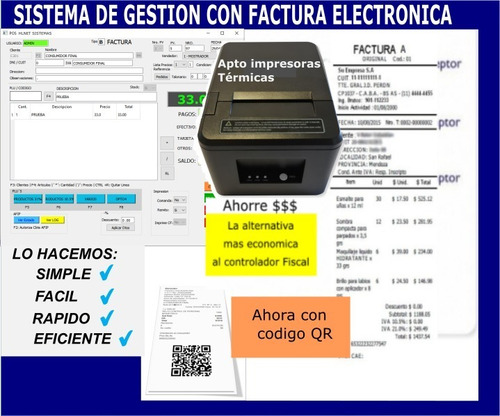 Sistema Pos Factura Electronica + 1 Puesto Acceso Remoto