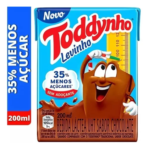 Toddynho Levinho 200ml - Kit c/ 12 Unid de 200ml Bebida Láctea