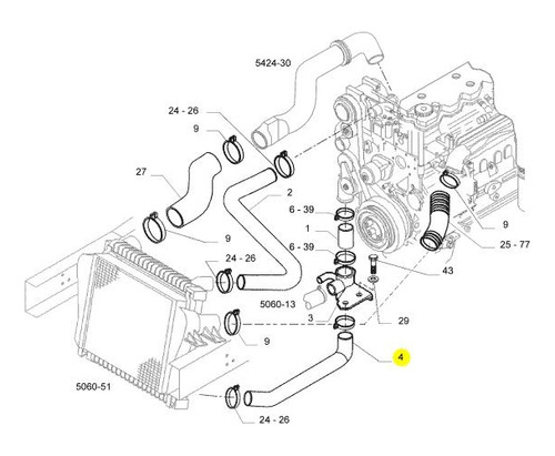 Tubo Arrefecimento Radiador Original Iveco Tector 5802249400