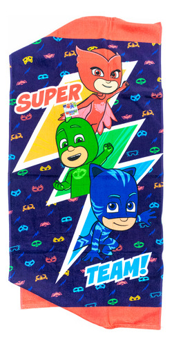Toalla Oficial Pj Masks: Heroes En Pijamas, 100% De Algodón