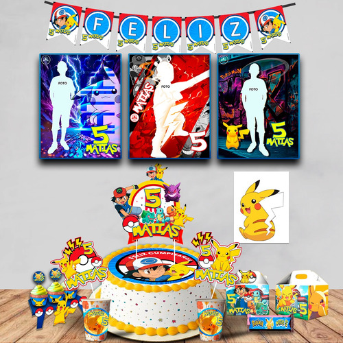 Invitación Digital Pokemon (cumpleaños)+kit Imprimible Free.