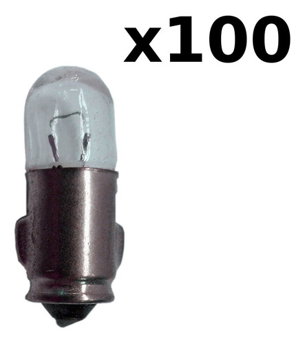 Lampara X100 Unid Mini 12v 1.2w Con Culote 1 Polo 2 Pines