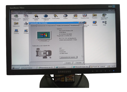 Cpu Windows 95 Vintage Funcionando En Muy Buen Estado