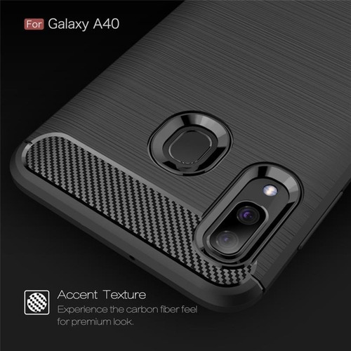 Funda Tpu Fibra Carbono Con Textura Cepillada Para Samsung