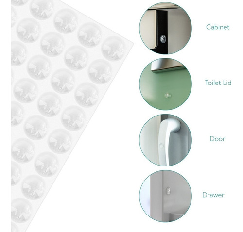 Tope Silicona Autoadhesivo Para Puerta Mueble X 100 Unidades