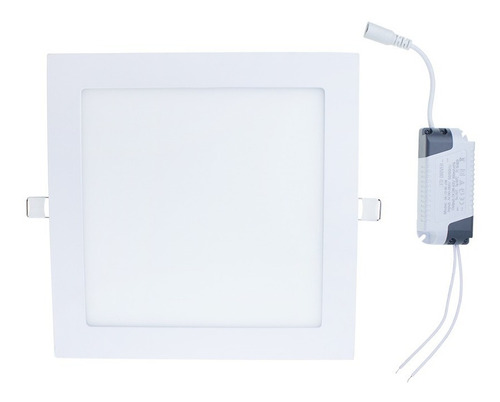 Plafon Painel Led Pop 18w Embutir Quadrado Branco Frio 6500K Bivolt 22x22 Avant
