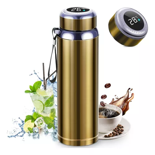 Taza termo cafe para llevar - Con taza incorporada en la tapa - Termo  grande de 1 litro 