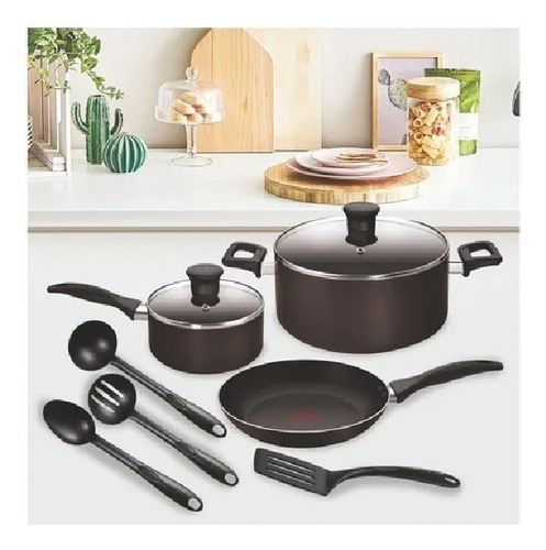 Batería Easy Care 9 Piezas Bateasyca9neg Negro T-fal