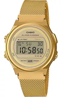 Reloj Casio Unisex A-171wemg-9a Vintage Color de la malla Dorado Color del bisel Dorado Color del fondo Dorado