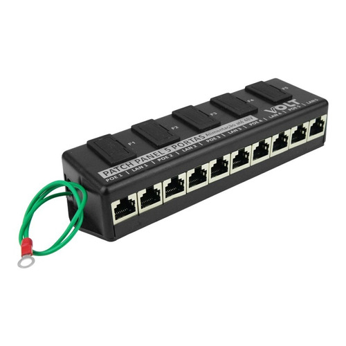 Patch Panel 5 Poe Portas Fast Blindada Volt 12v/24v/48v