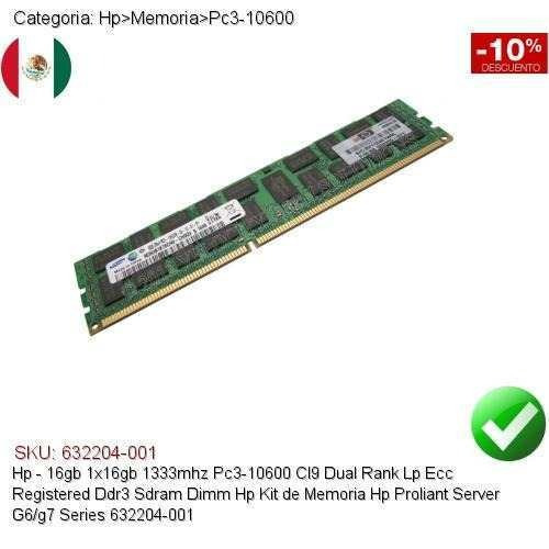 Memoria RAM  16GB 1 HP 632204-001