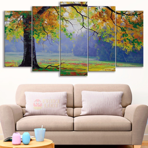 Cuadro Árbol Otoño - Estilo Pintura - Segmentado 120x65cm