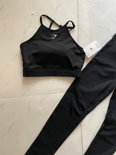 Conjunto Leggin Y Top Grymshark Negro Talla M/l Negro M/l (Usado)