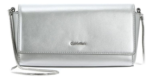 Bolsa Feminina Pequena Pu Prata Calvin Klein Cor Light grey