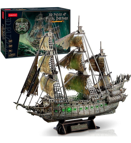 Puzzle 3d Barco El Caleuche Luces Led - Cubicfun