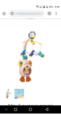 Imagen 2 de 6 de Móvil Para Bebé Mamá Pata Vtech