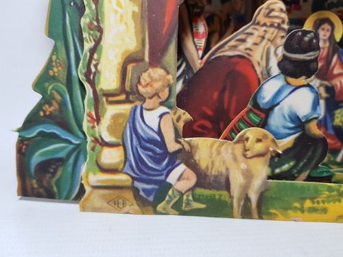 Imagen 3 de 8 de Antiguo Pesebre 1920 Troquelado Tridimensional Mag 57516
