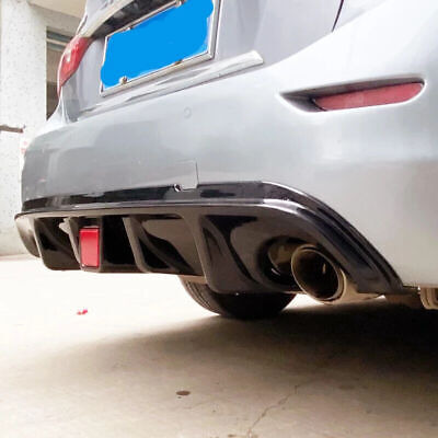 Black Rear Bumper Diffuser Spoiler Lip For 2014-2017 Inf Jjb