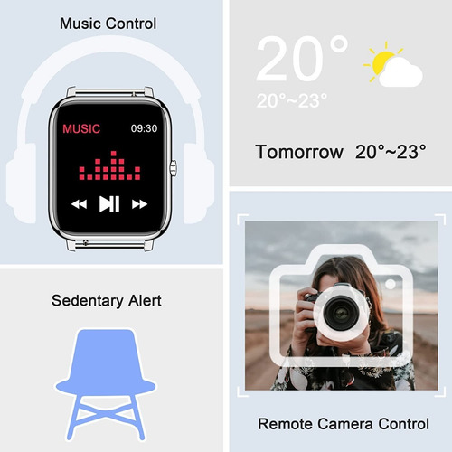 Imagen 2 de 8 de Kalinco Smart Watch Para Ios iPhone Y Android