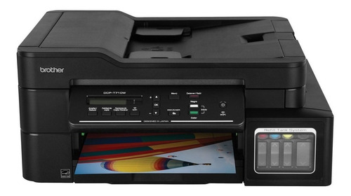 Impressora a cor multifuncional Brother DCP-T7 Series DCP-T710W com Wi-Fi 110V preta