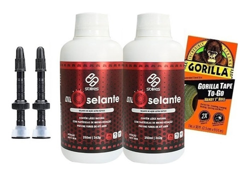 Líquido Selante Tubeless Solifes + Fita Gorilla + Válvulas