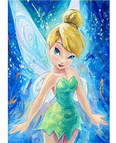 Kit De Pintura Con Diamantes 5d Tinker Bell Disney 40x30cm