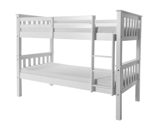 Cama beliche Menegotto Menegotto solteiro cor branco fabricado em madeira