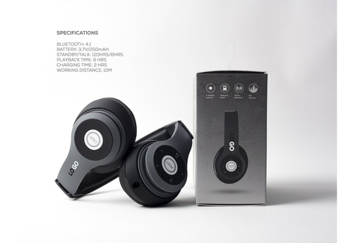 Auriculares Ijoy Matte Finish Premium Recargable Inalambrico Bluetooth Over-ear Plegable Headset Con Mic (stealth)