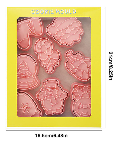 Juego De Moldes Navideños De 8 Piezas Para Tartas E Cake Mol