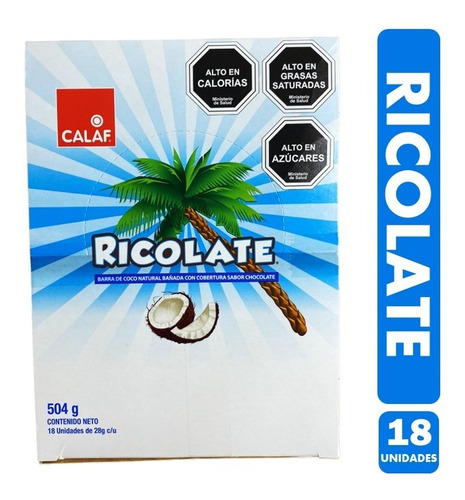 Chocolate Ricolate Bañado En Chocolate(caja Con 18 Unidades)