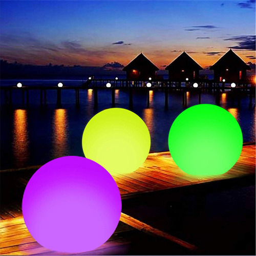 New,, Bola De Luz Led Con Forma De Esfera Colorida Rgb Con